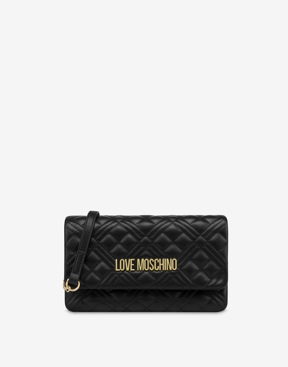 Smart Daily Quilted Bag Lettering Logo Black Love Moschino 0