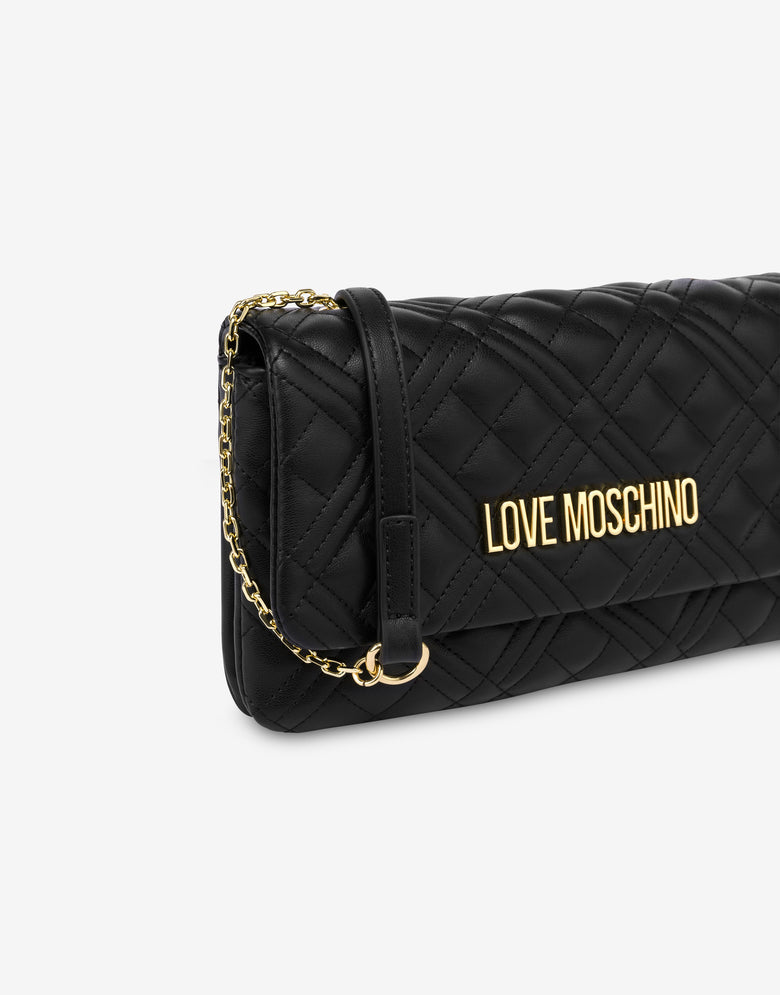 Smart Daily Quilted Bag Lettering Logo Black Love Moschino 3