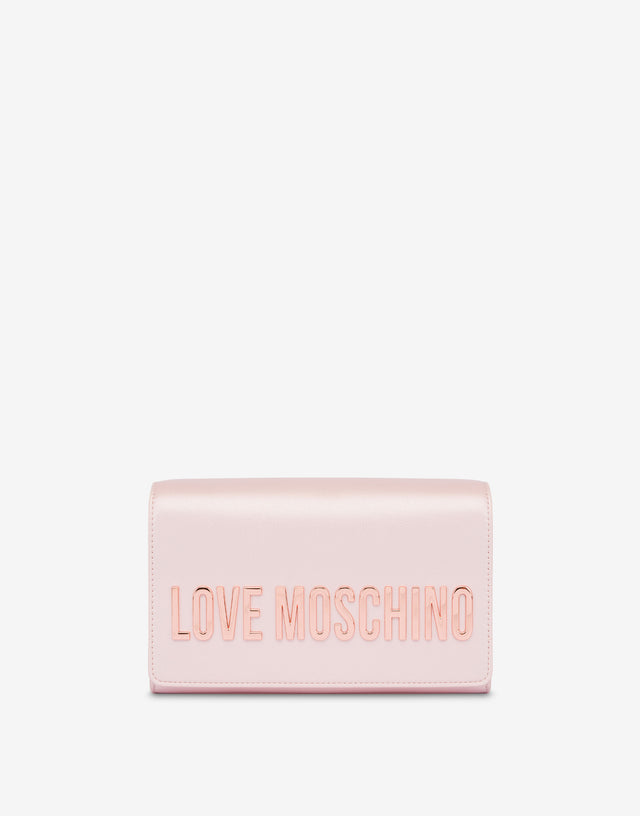Laminated smart daily bag Lettering Logo Pink Love Moschino 0