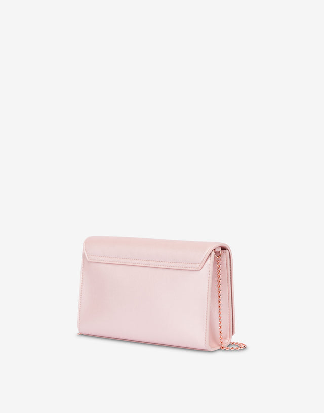 Laminated smart daily bag Lettering Logo Pink Love Moschino 1