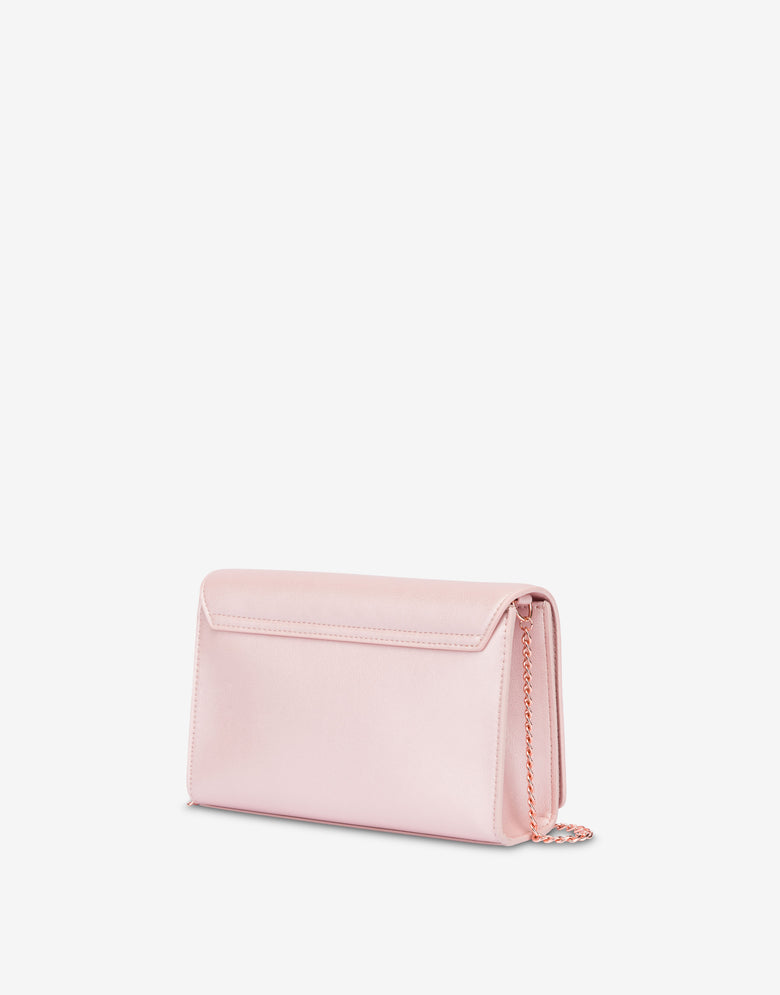 Laminated smart daily bag Lettering Logo Pink Love Moschino 1