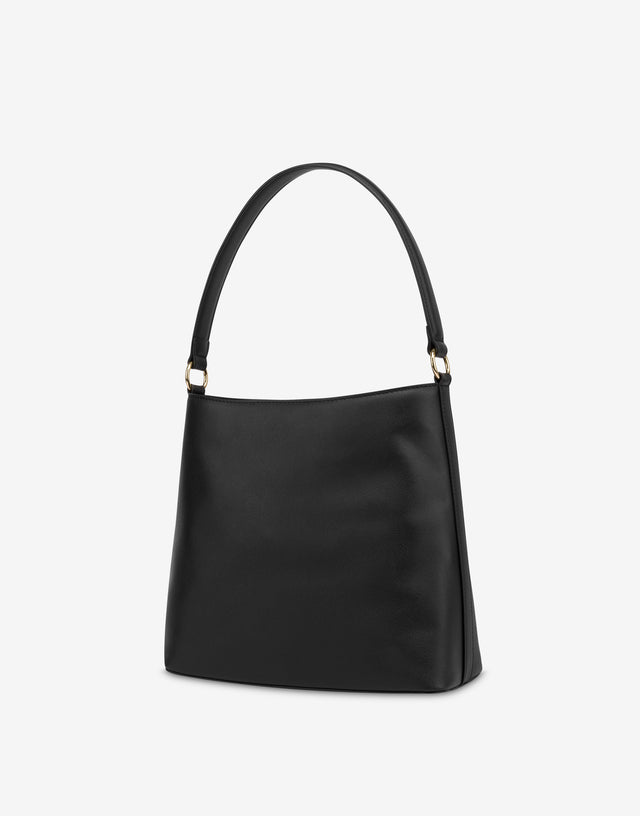 Hobo bag in vitello Love Embossed Nero Love Moschino 1