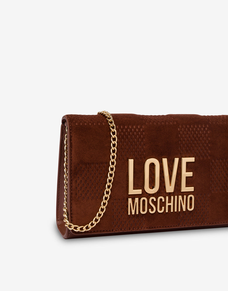 柔软织物单肩包 砖红色 Love Moschino 3