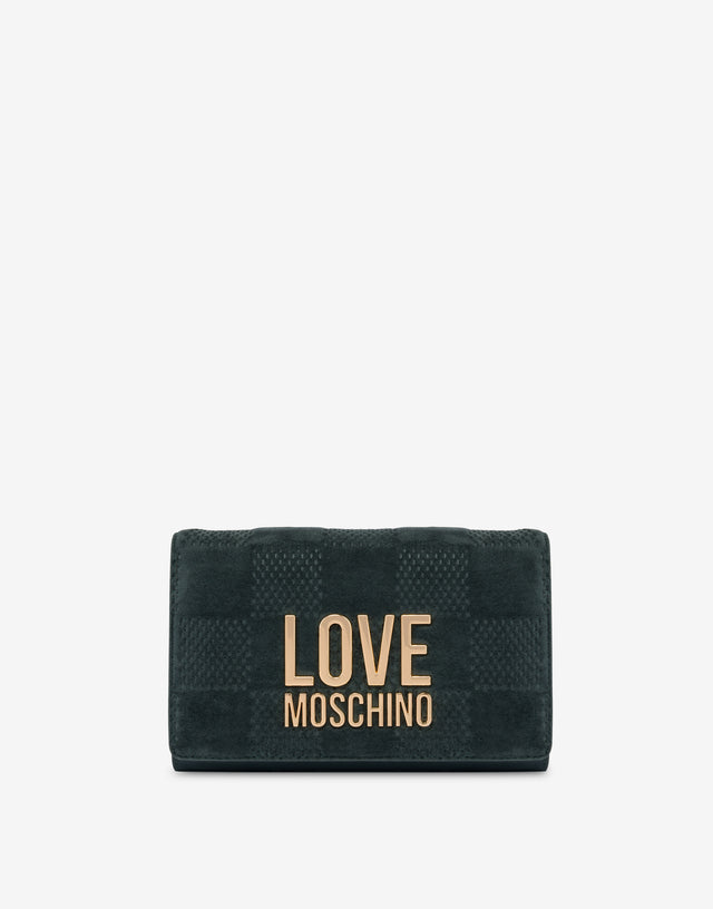 Soft fabric shoulder bag Dark green Love Moschino 0