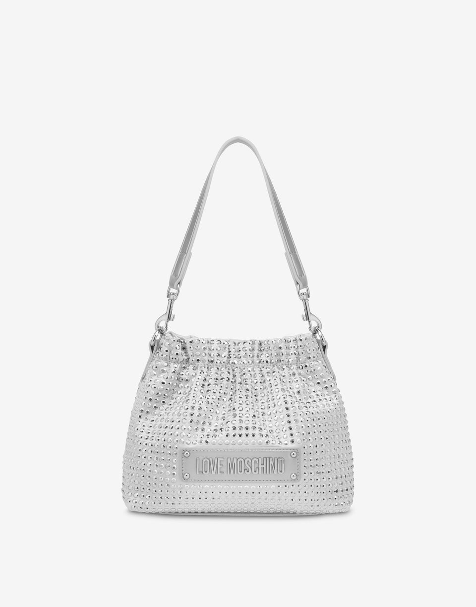 Sac seau avec strass Sparkling Argent Love Moschino 0