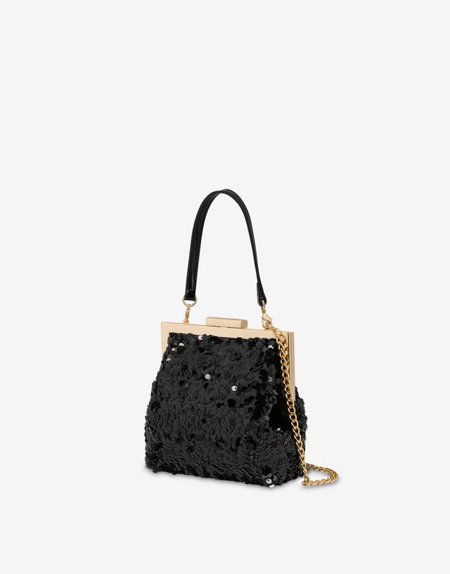 Decorated mini bag Black Love Moschino 1
