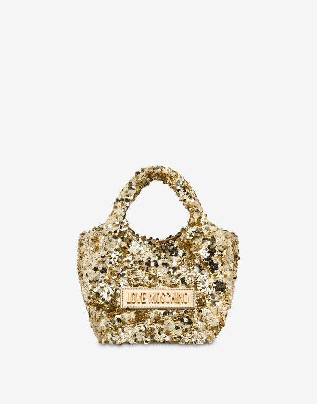 Decorated mini bag Gold Love Moschino 0