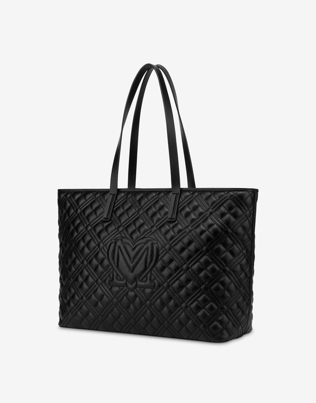 Shopper Quilted Nero Love Moschino 1