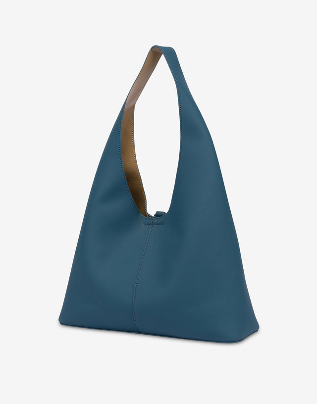 Soft hobo bag with logo charm Universo Love Moschino 1