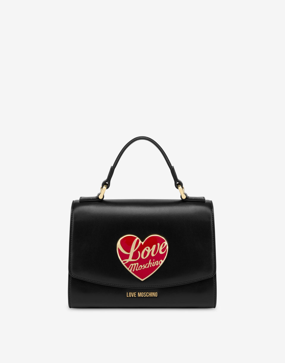 Shoulder bag with logoed heart Black Love Moschino 0