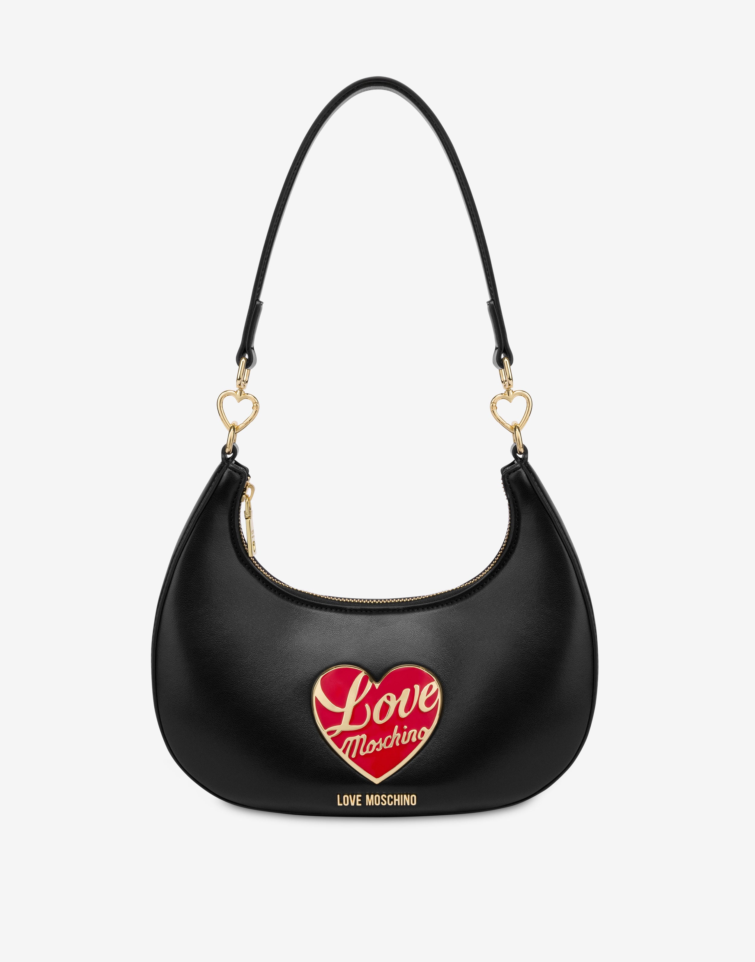 Hobo bag with logoed heart