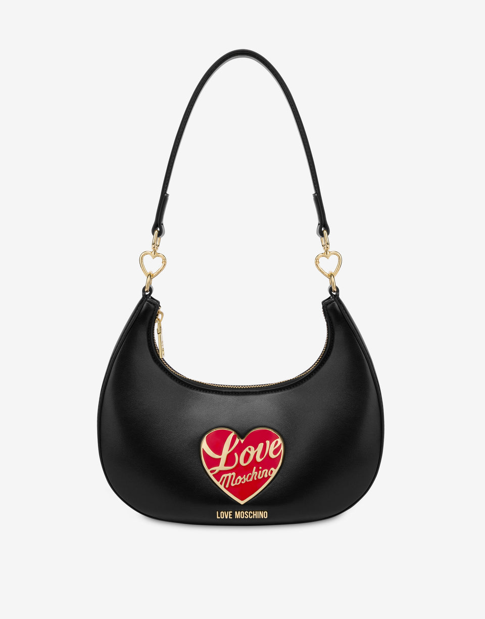 로고 하트 호보 백 Black Love Moschino 0