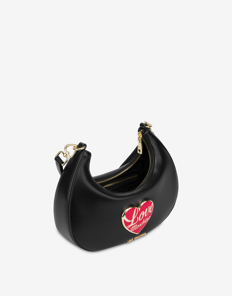 로고 하트 호보 백 Black Love Moschino 2