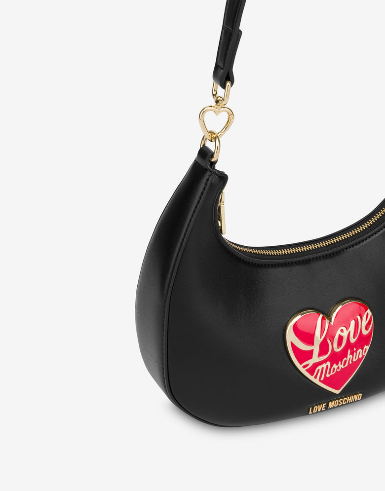 로고 하트 호보 백 Black Love Moschino 3