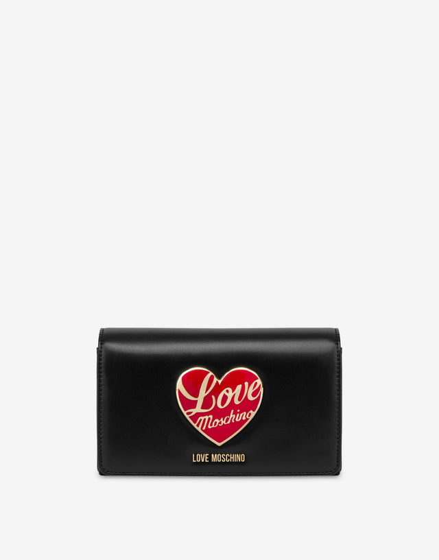 Smart Daily Bag with logo heart Black Love Moschino 0