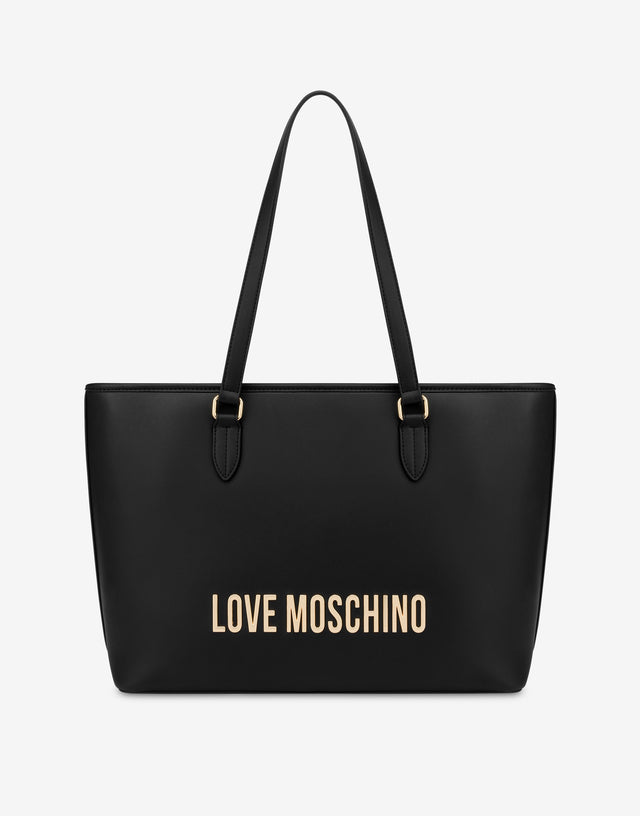 Eco-friendly shopper with logo Black Love Moschino 0