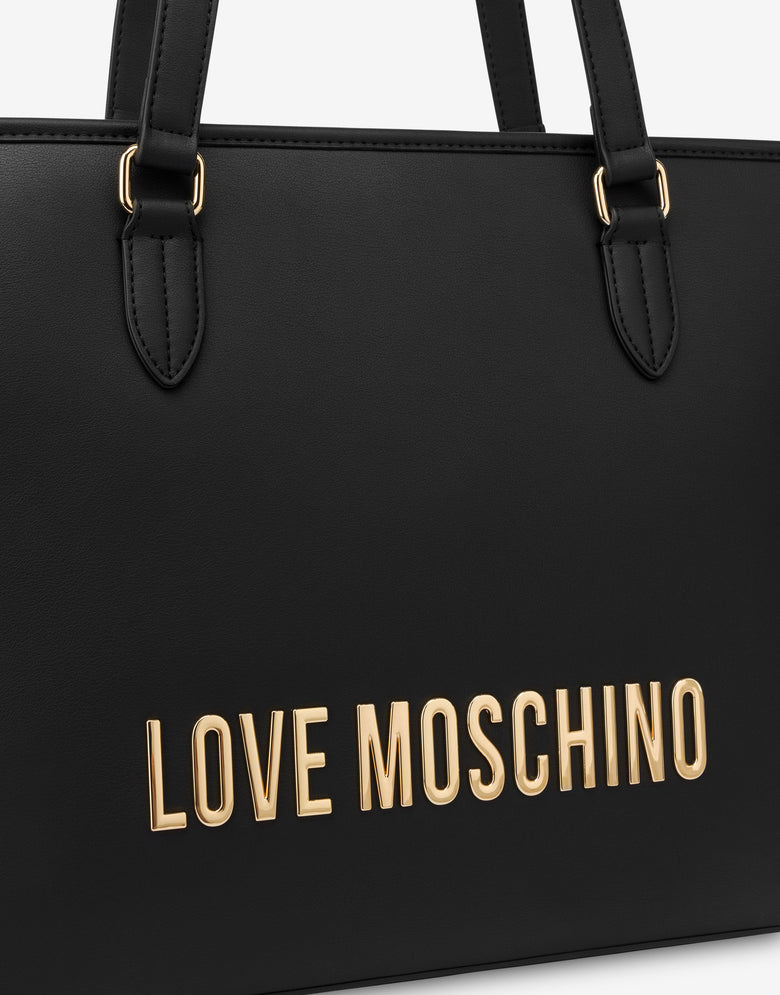 Eco-friendly shopper with logo Black Love Moschino 3