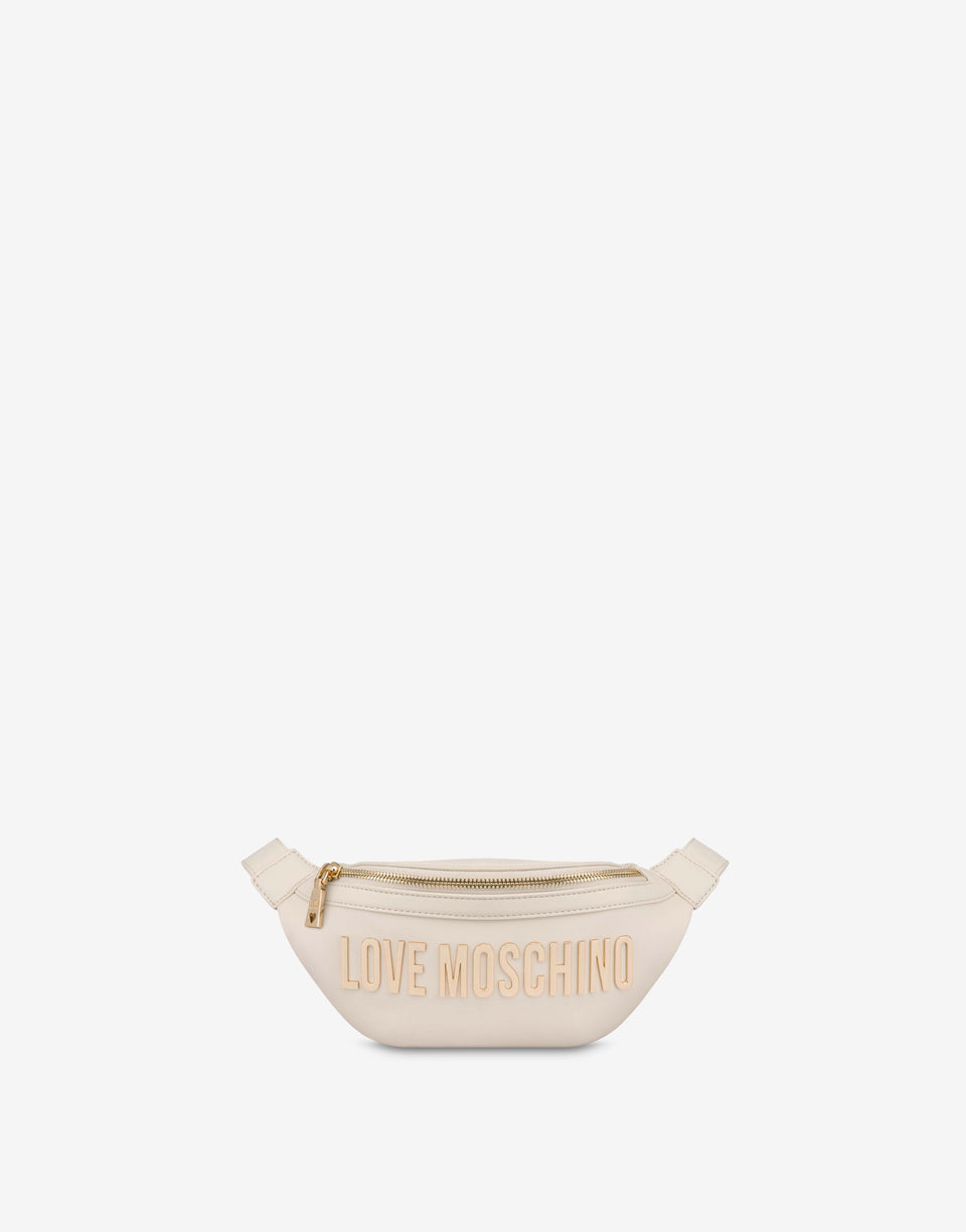 Eco-friendly belt bag with logo Ivory Love Moschino 0