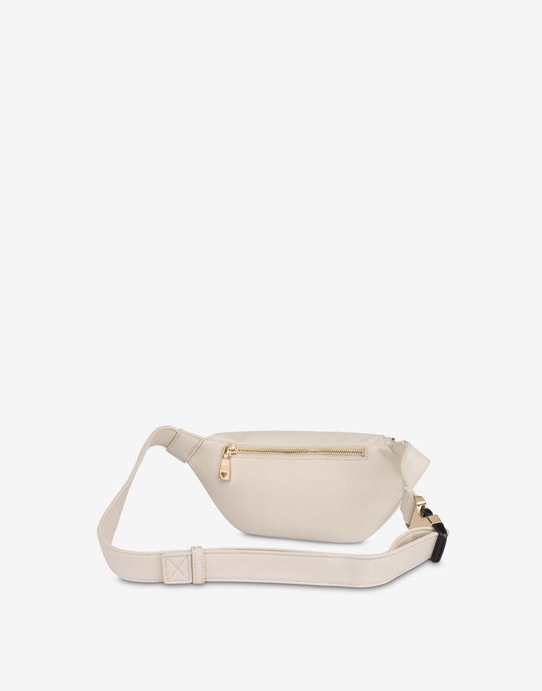 Eco-friendly belt bag with logo Ivory Love Moschino 1