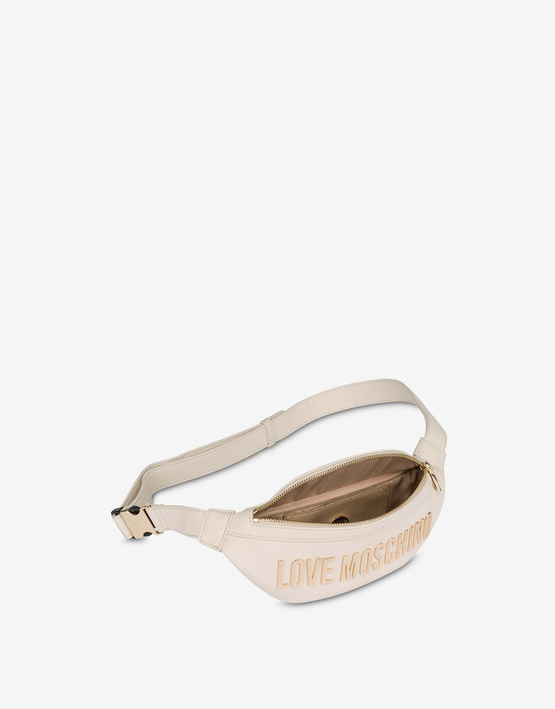 Eco-friendly belt bag with logo Ivory Love Moschino 2