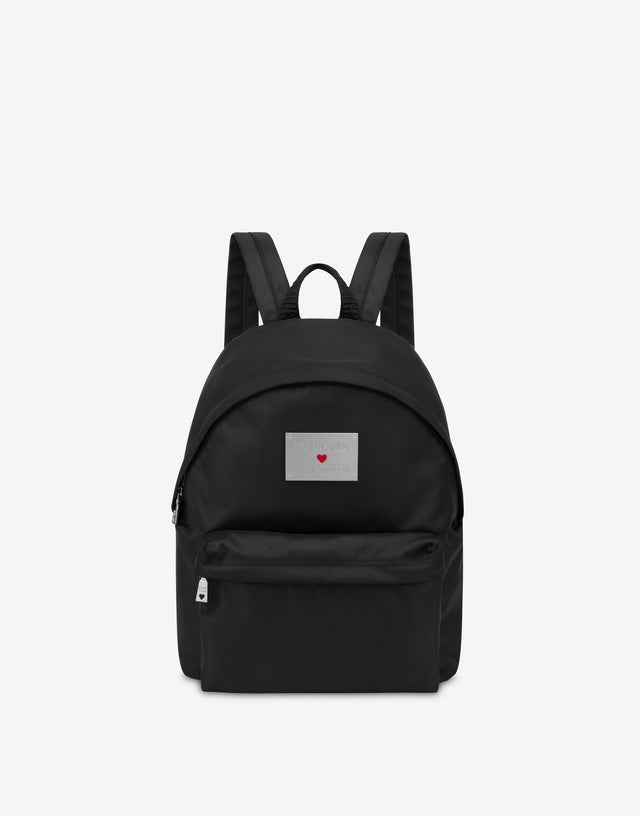 Nylon backpack Black Love Moschino 0