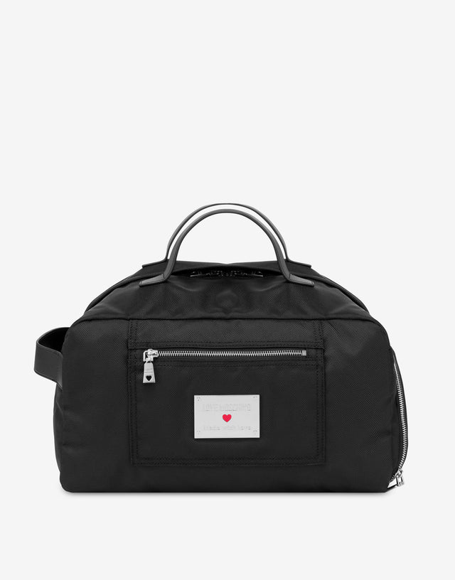 Nylon travel bag Black Love Moschino 0