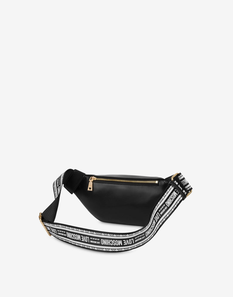 Marsupio con cintura logata Nero Love Moschino 1