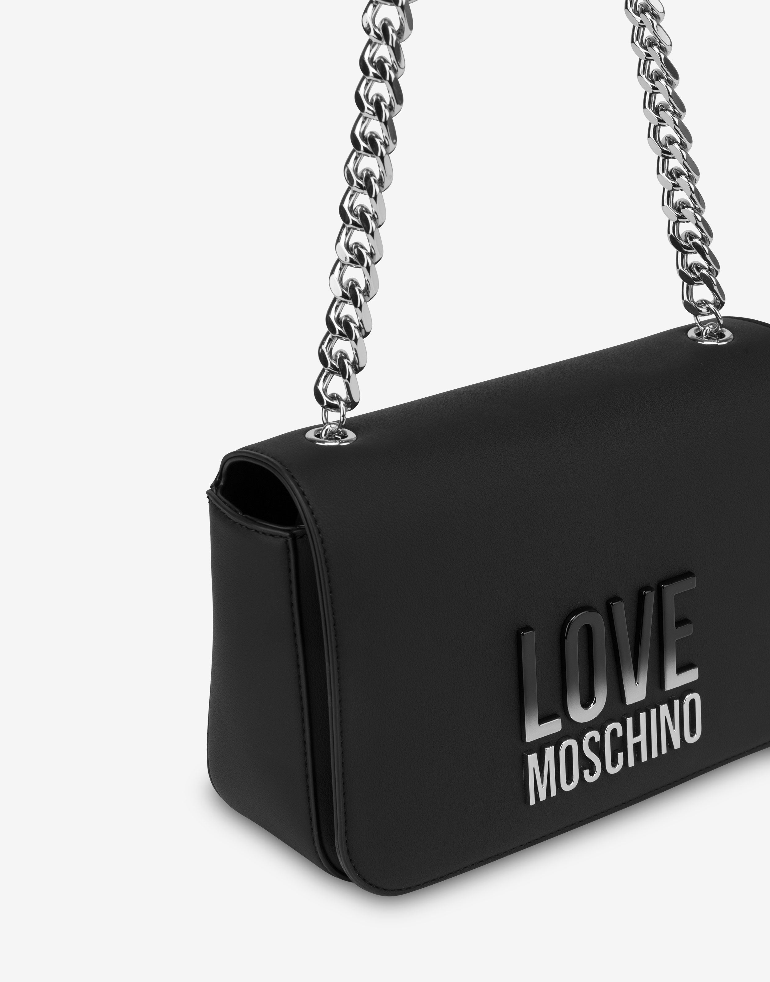 Moschino ロコフレトハックルヘルト A80358008 0555 Rhinestone Logo handbag | Shop Online