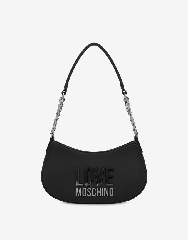 Hobo bag with gradient logo Black Love Moschino 0