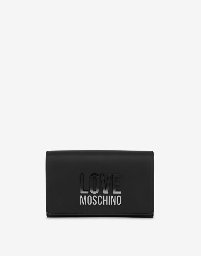 Clutch with gradient logo Black Love Moschino 0