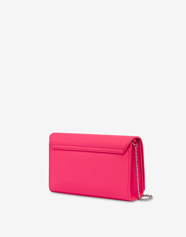 Clutch with gradient logo Pink Love Moschino 1