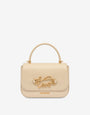 Metal logo handbag