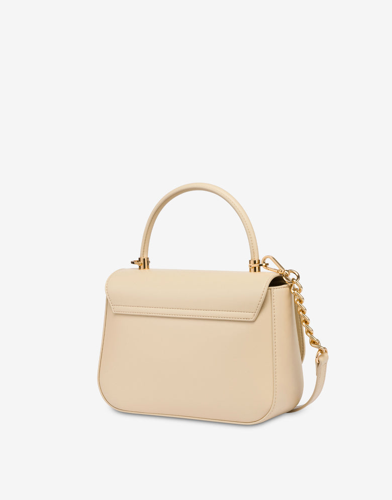 Metal logo handbag Avorio Love Moschino 1