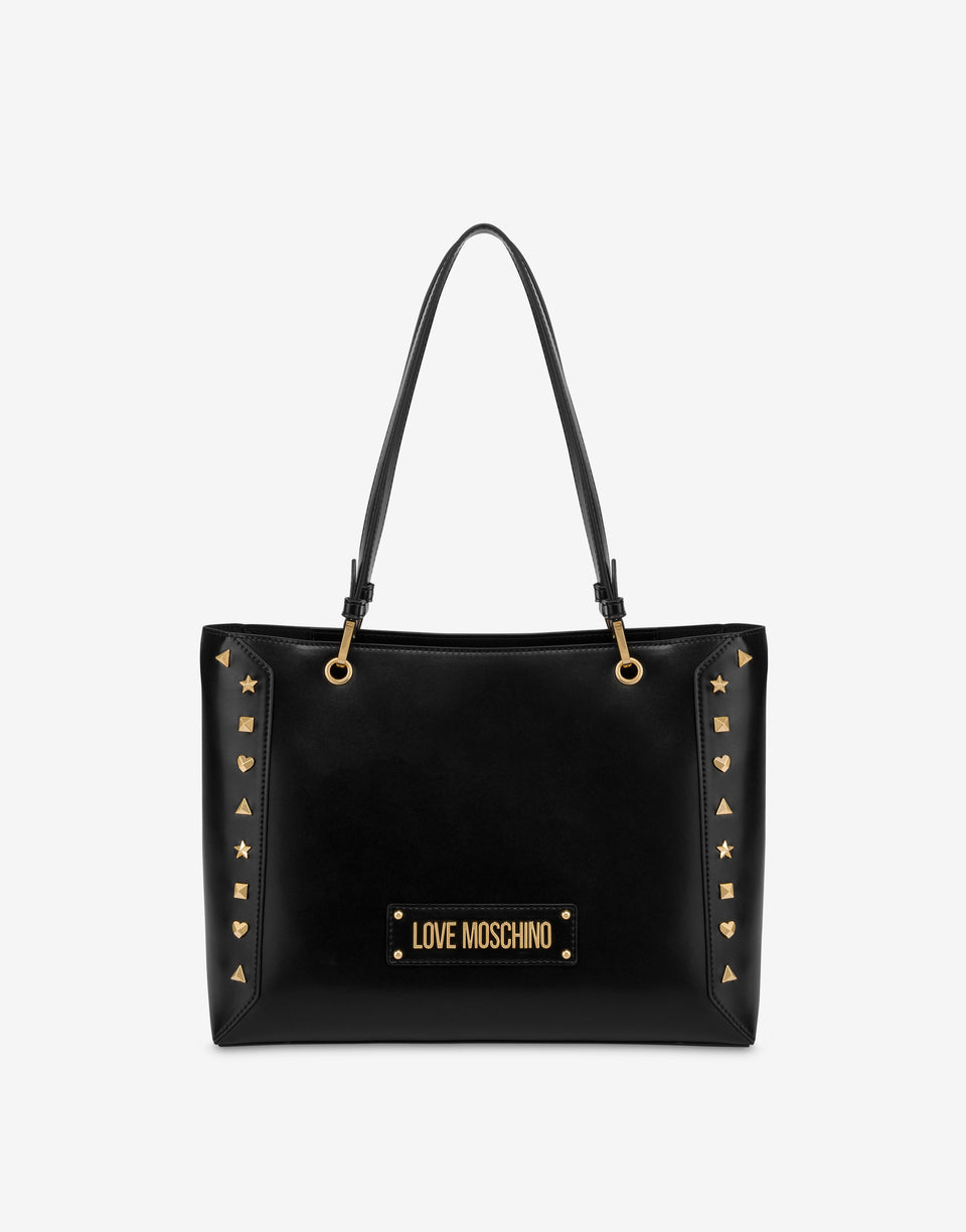 Shopper with studs Black Love Moschino 0
