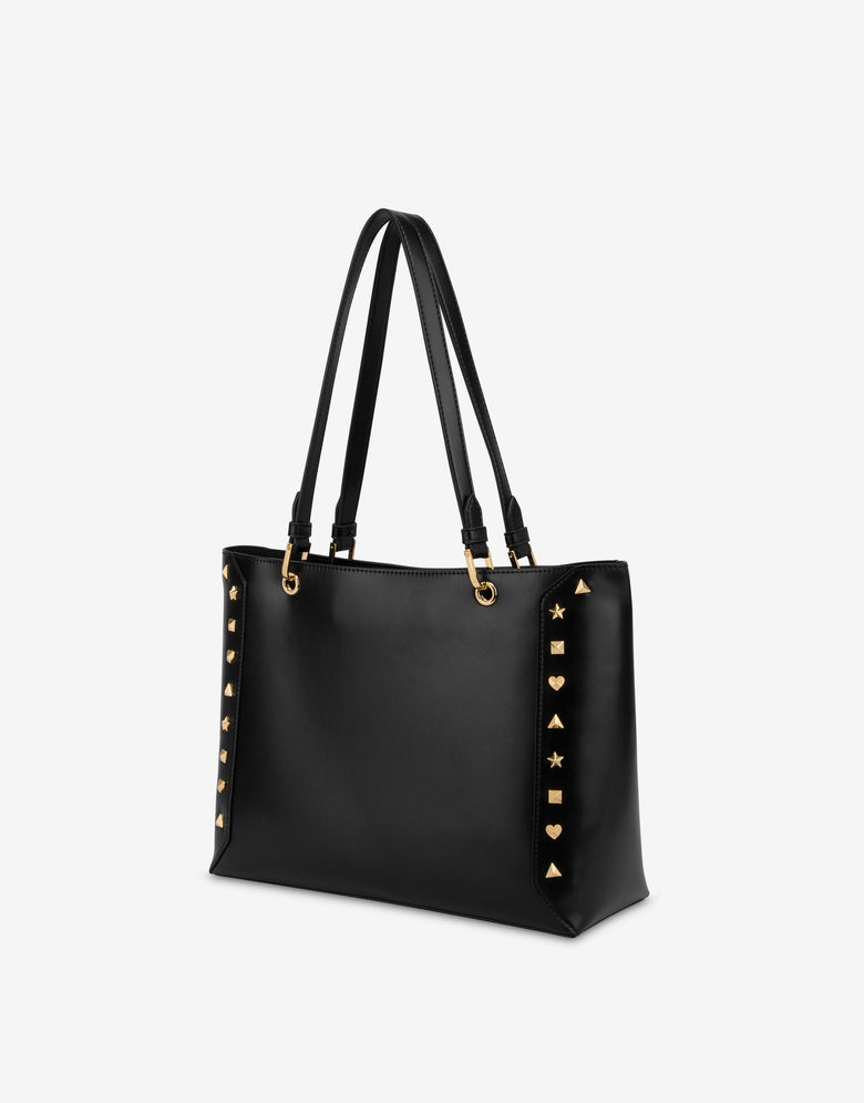 Shopper with studs Black Love Moschino 1