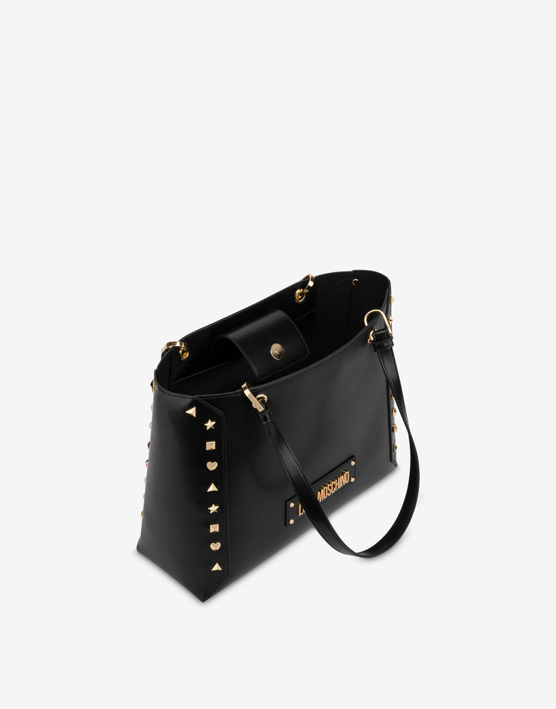 Shopper with studs Black Love Moschino 2