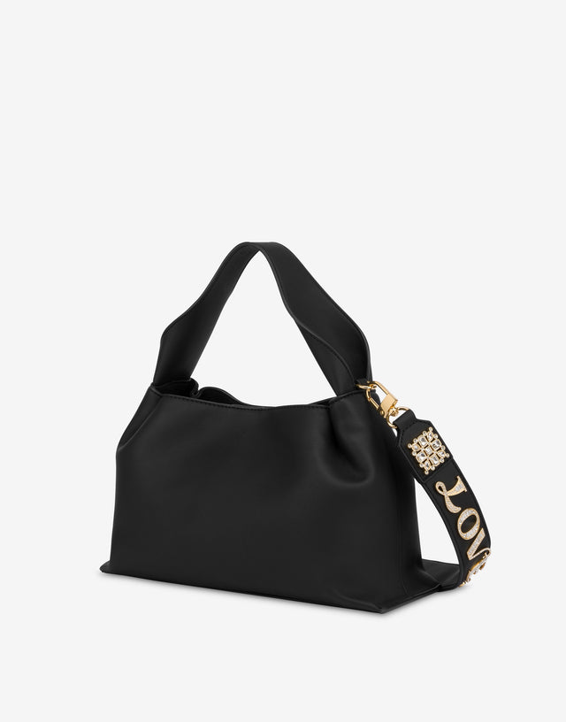 Handbag with jewel decoration Black Love Moschino 1