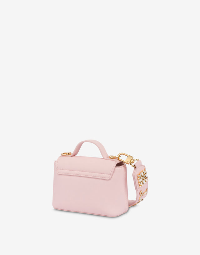 Small handbag with jewel decoration Pink Love Moschino 1