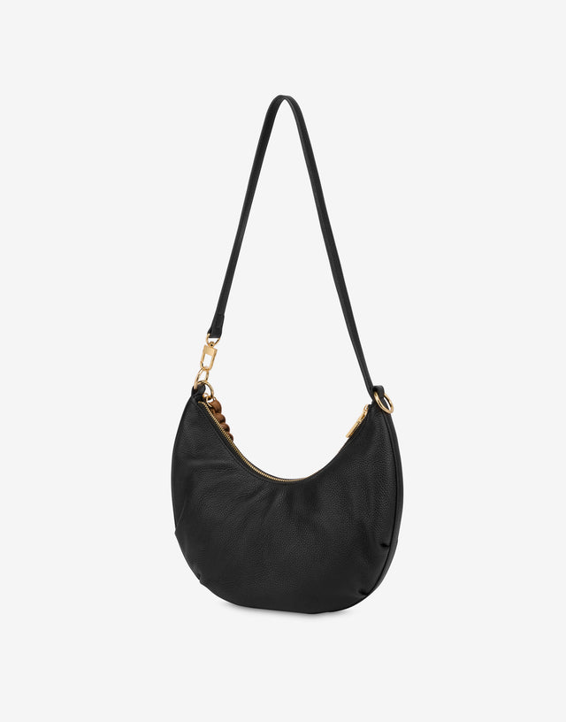 Hobo bag with charm Black Love Moschino 1