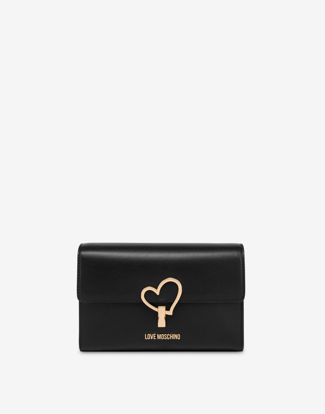 Soft fabric shoulder bag Black Love Moschino 0