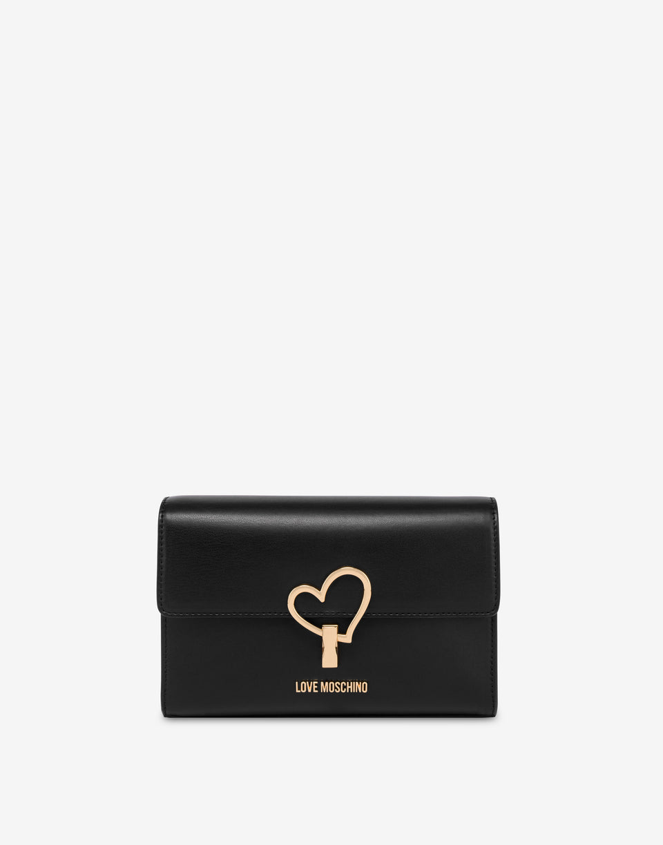 Soft fabric shoulder bag Black Love Moschino 0