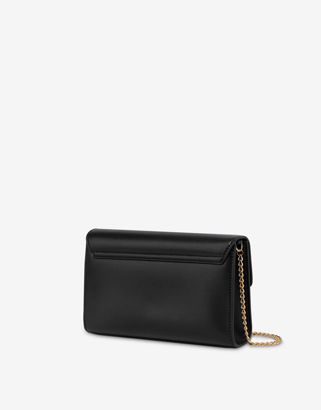 Soft fabric shoulder bag Black Love Moschino 1
