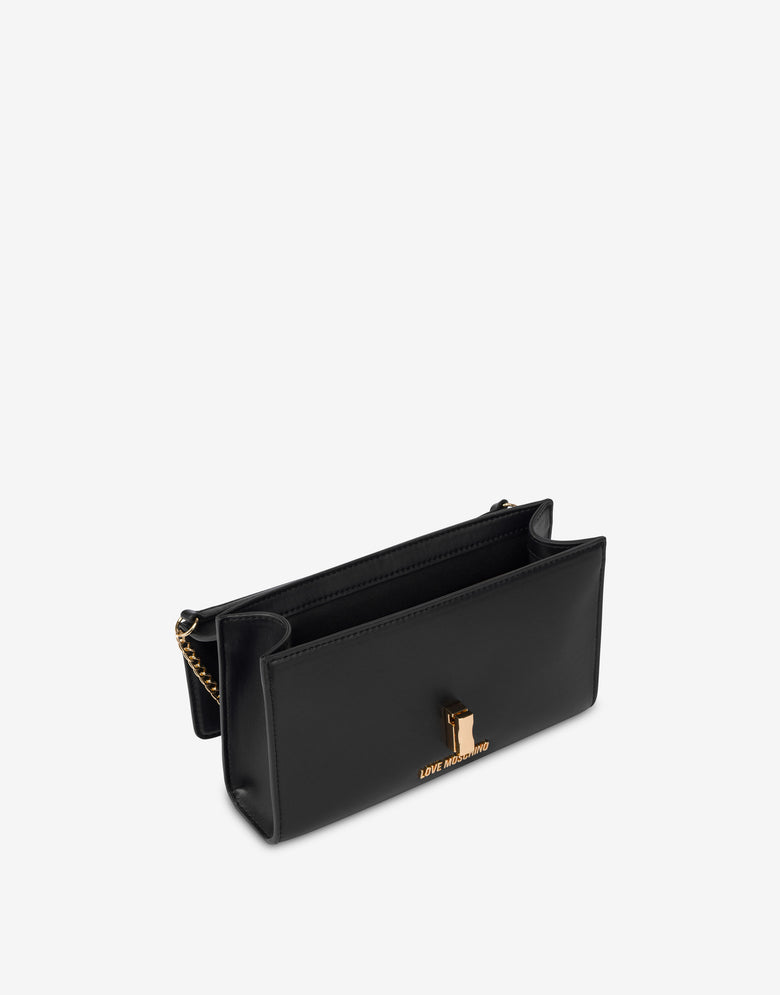 Soft fabric shoulder bag Black Love Moschino 2