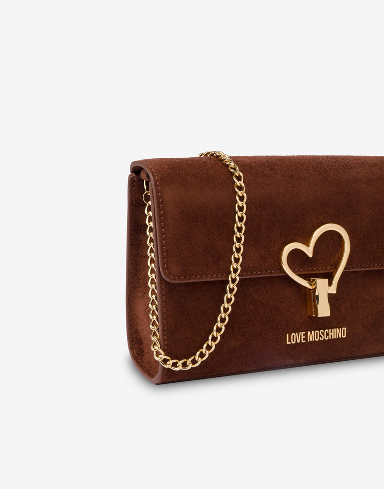 柔软织物单肩包 砖红色 Love Moschino 3