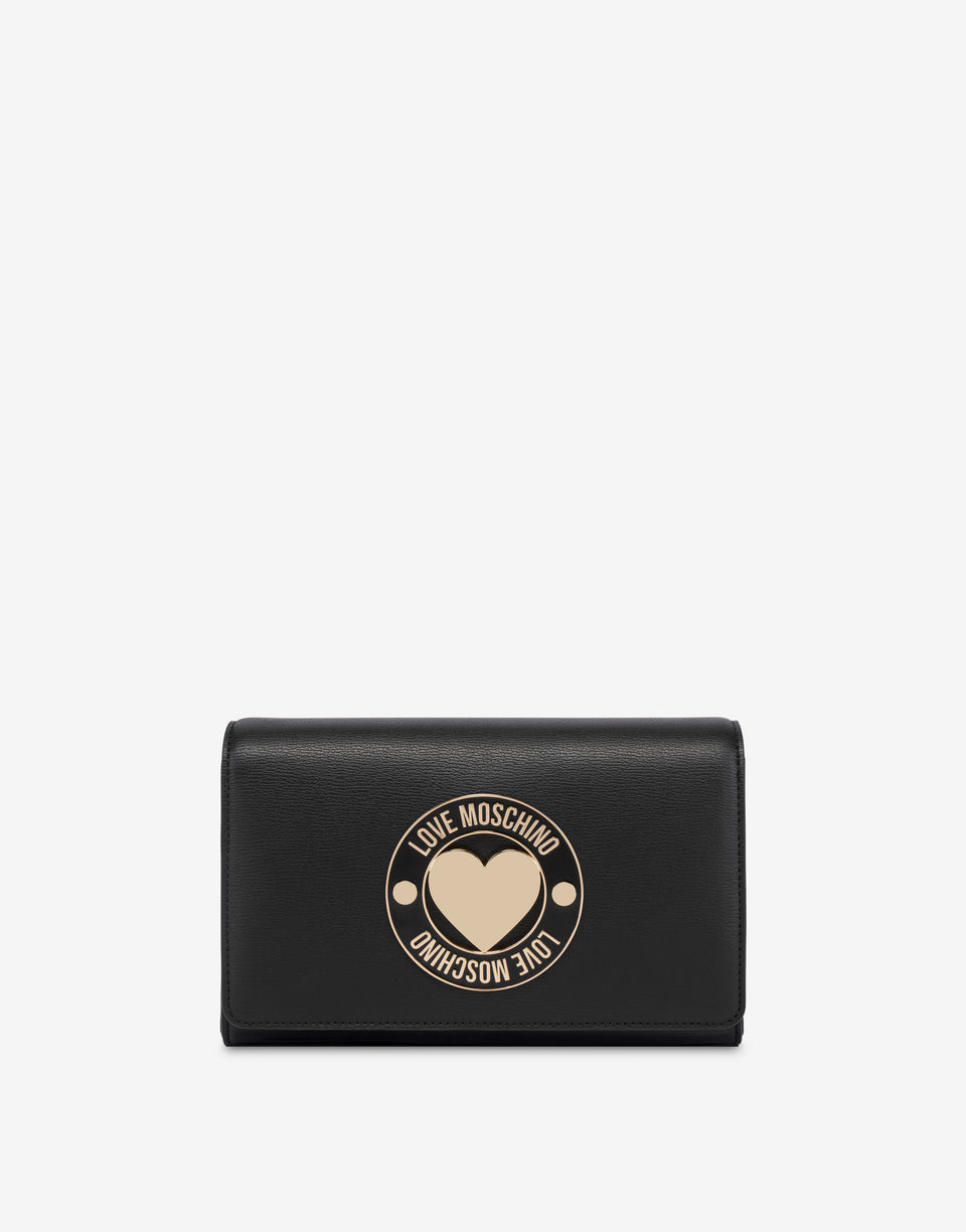 Decorated shoulder bag Black Love Moschino 0