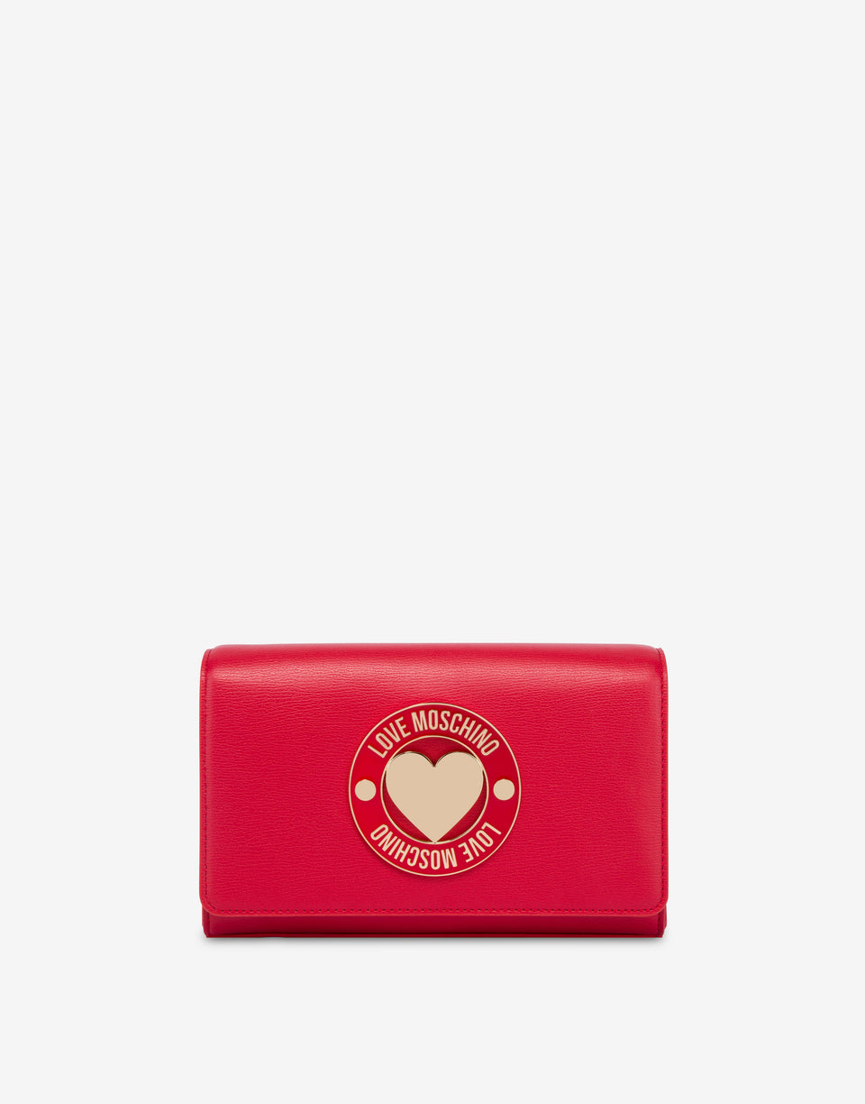 Decorated shoulder bag Red Love Moschino 0
