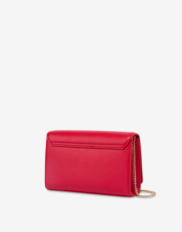 Decorated shoulder bag Red Love Moschino 1