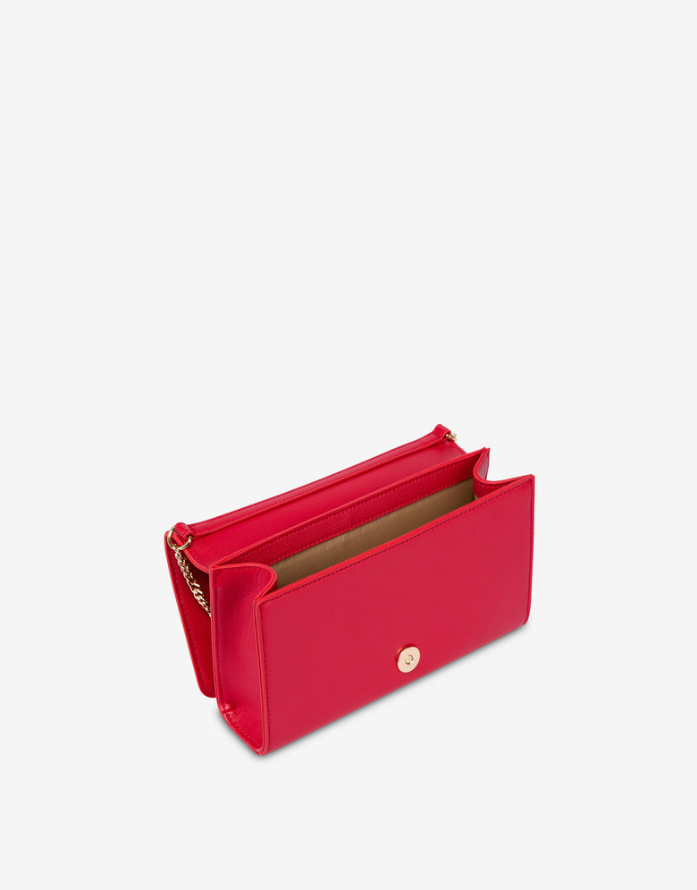 Decorated shoulder bag Red Love Moschino 2