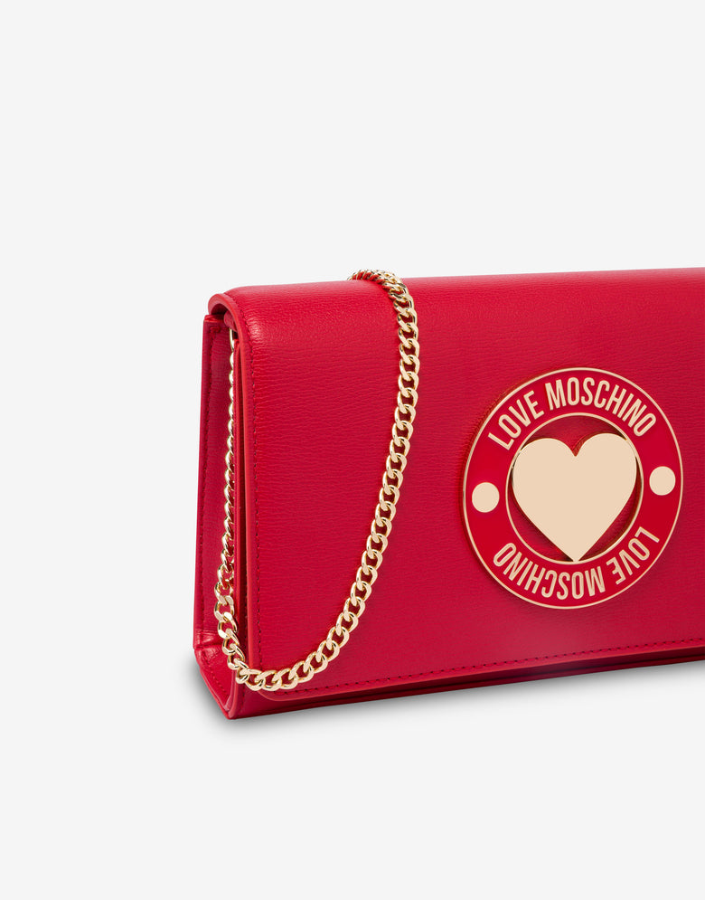 Decorated shoulder bag Red Love Moschino 3