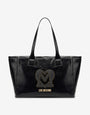Embroidered soft fabric shopper